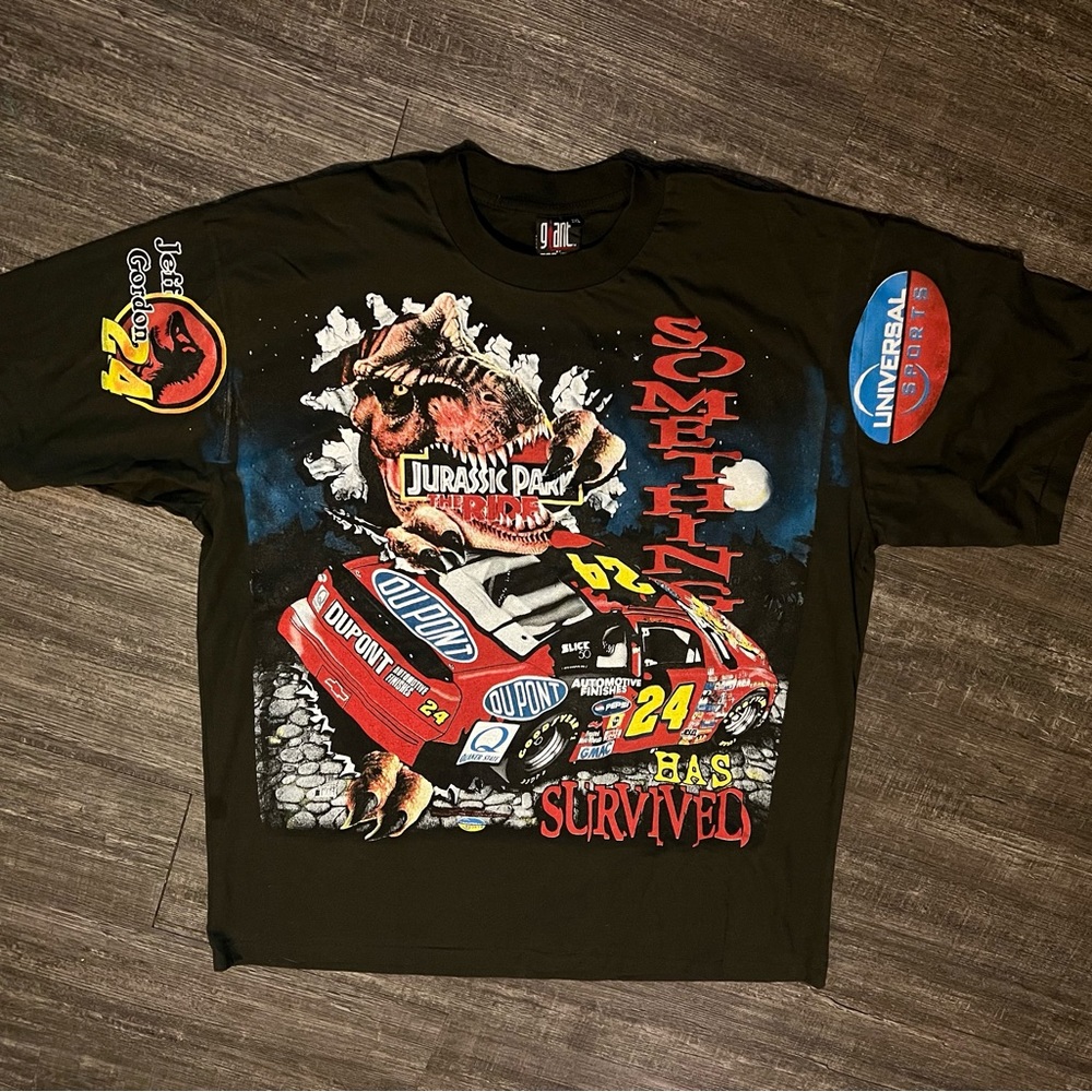 jurassic park nascar tshirt for men